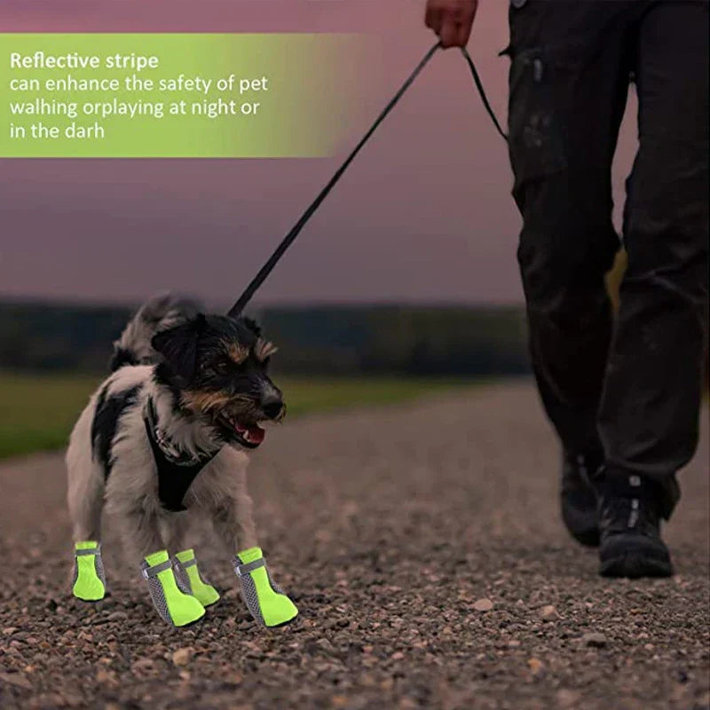 Waterproof reflective dog shoes for small and medium dogs
