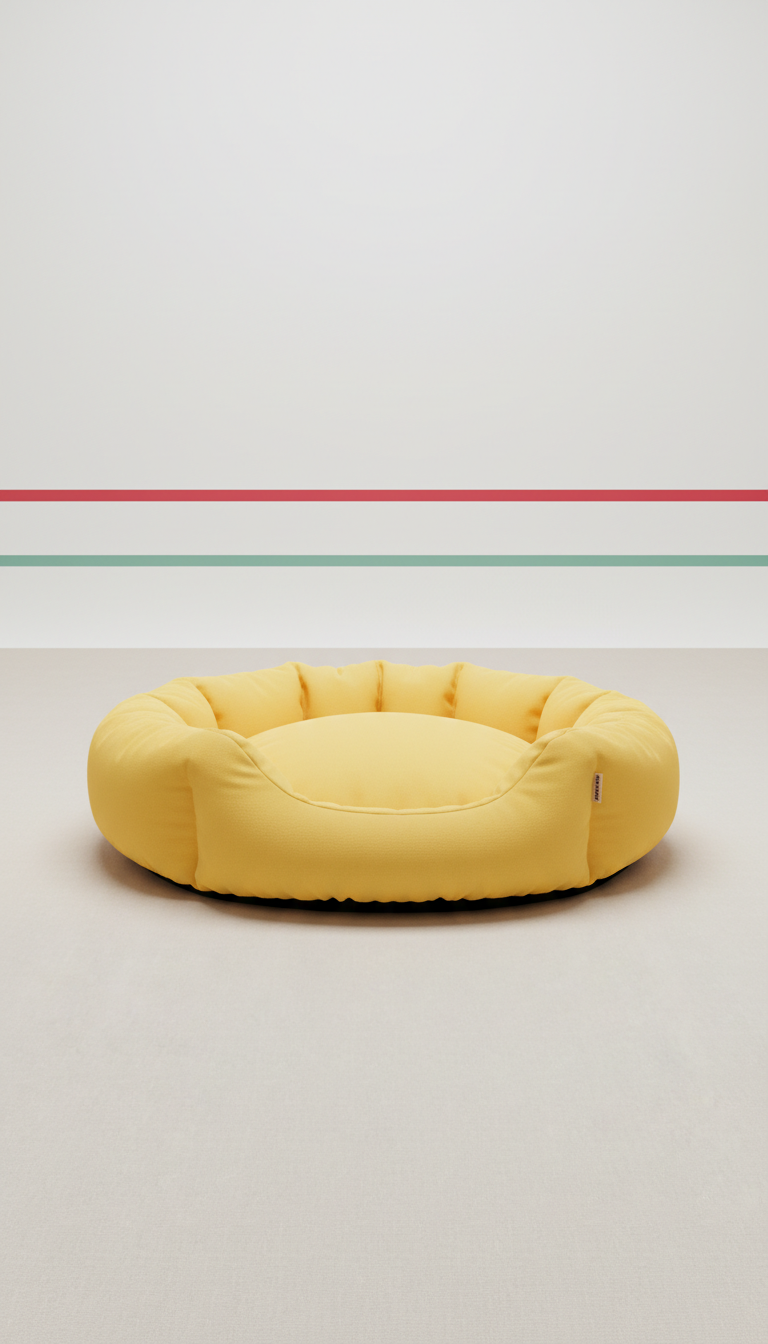 Designer Pet Bed in Lemon Glow