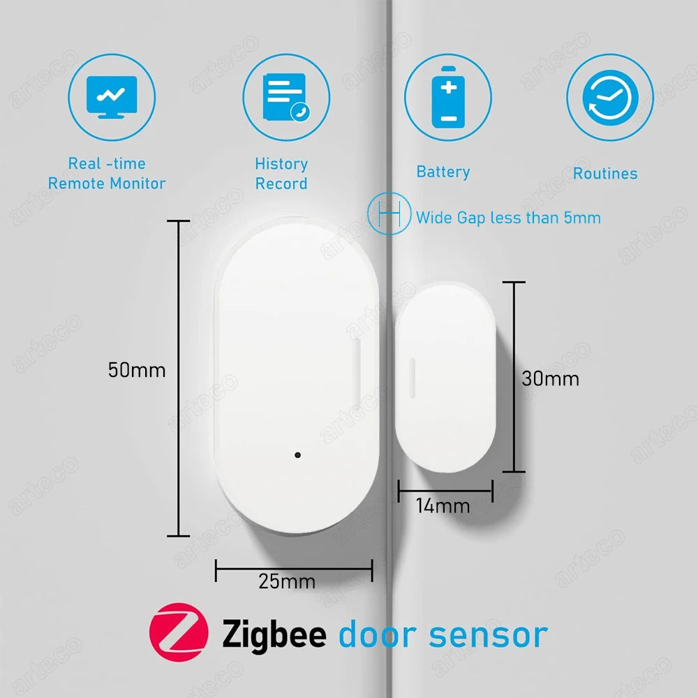 Zigbee Smart Door & Window Sensor — Alexa Compatible