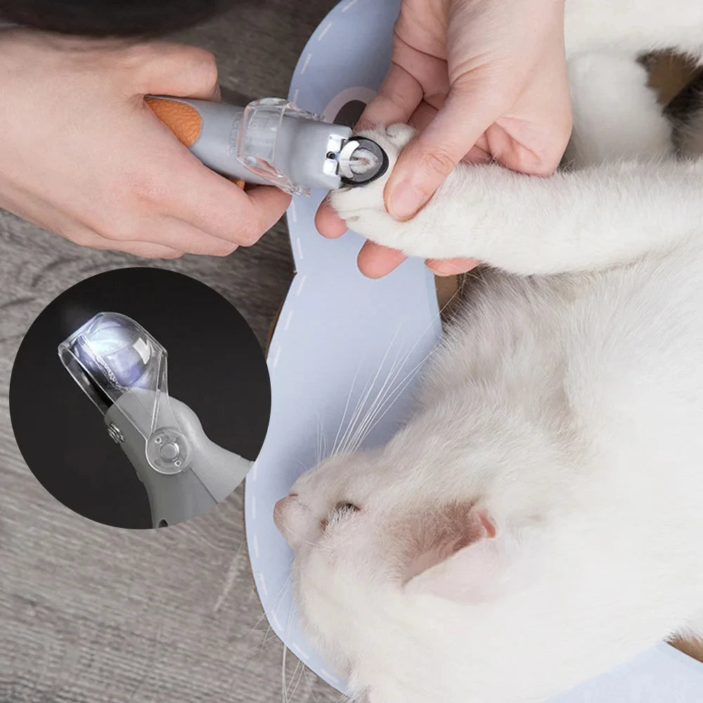 LED Pet Nail Clippers with Built-In Safety Light