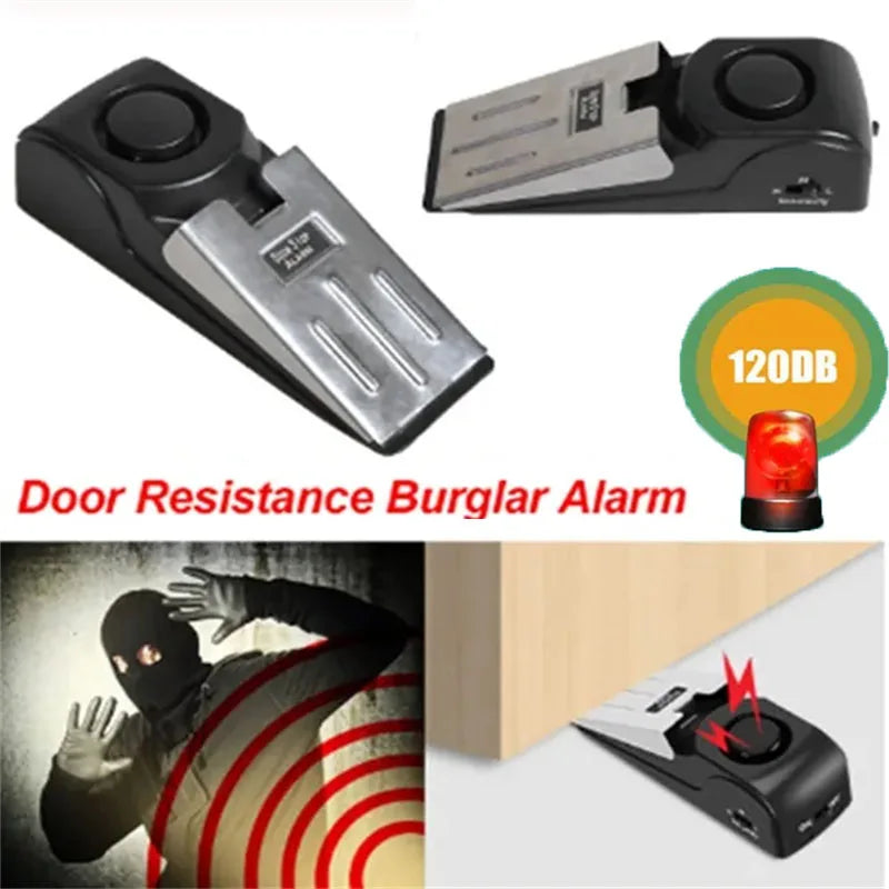 Portable Door Stop Alarm — 120dB Anti-Theft Wedge