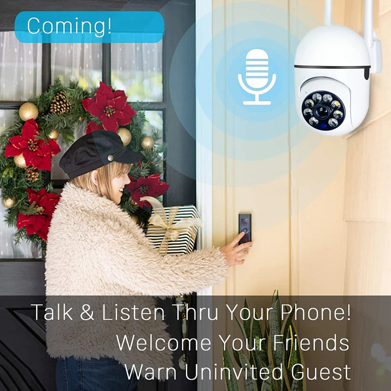 A7 Wireless Security Camera – 360° 1080P HD, Night Vision & Two-Way Audio