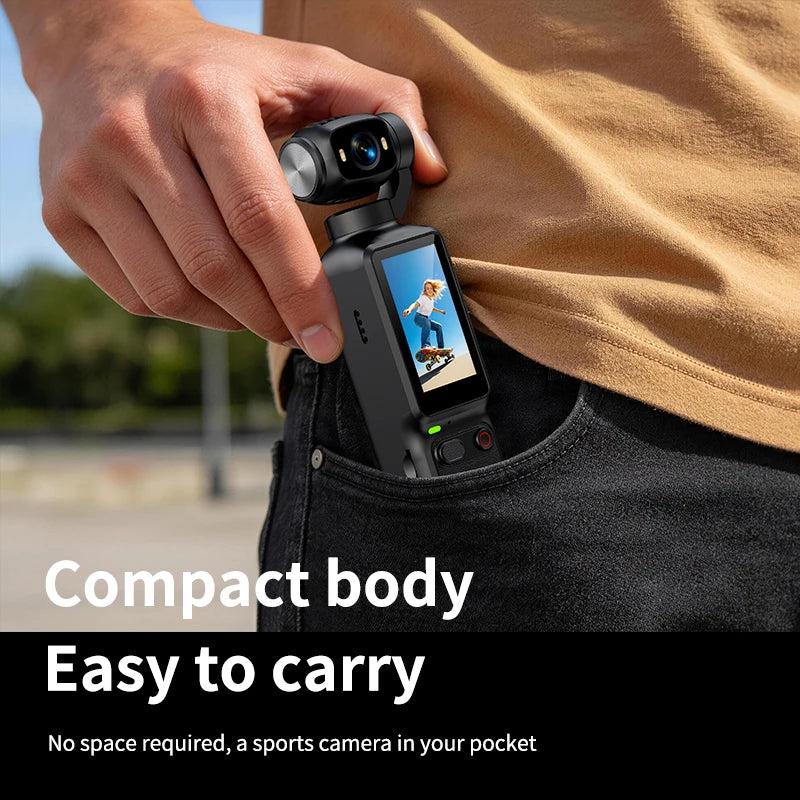 4K Action Camera with Flexible 90°/180° Rotation Lens