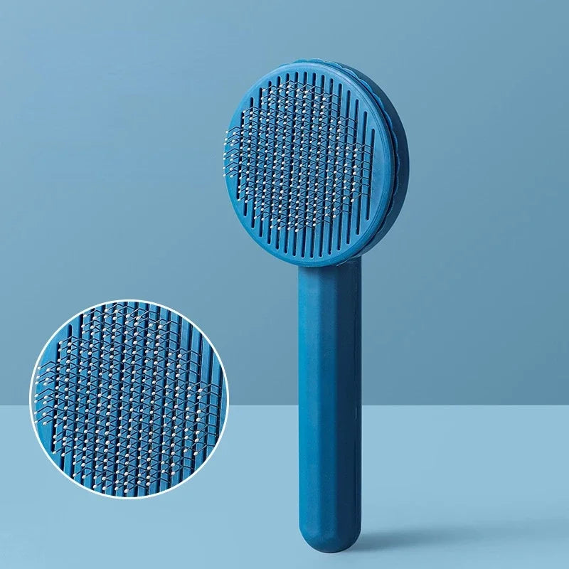 Self-Cleaning Deshedding Brush for Cats & Dogs