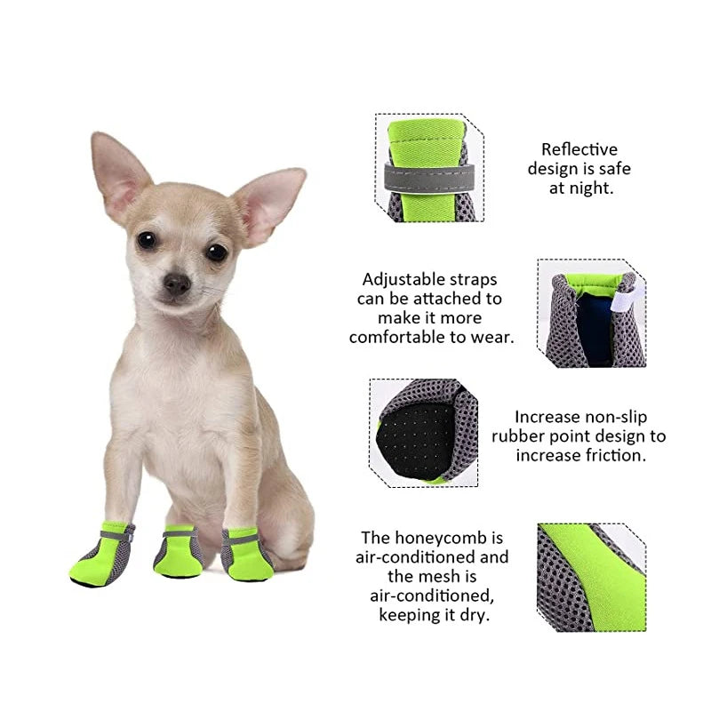 Waterproof Anti-Slip Dog Boots — Reflective & Protective