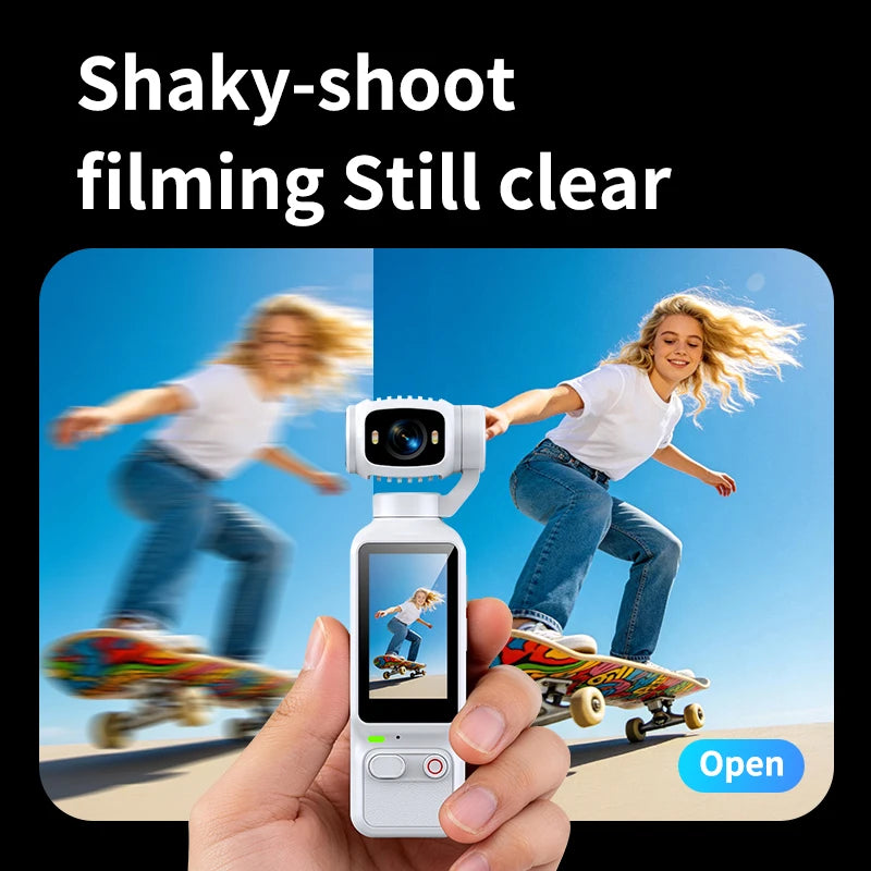 4K Action Camera with Flexible 90°/180° Rotation Lens