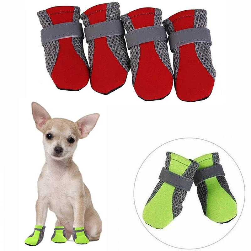 Waterproof Anti-Slip Dog Boots — Reflective & Protective