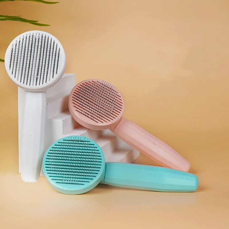 Self-Cleaning Deshedding Brush for Cats & Dogs