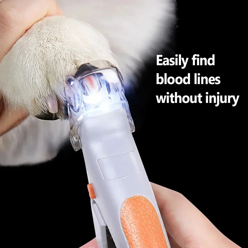 LED Pet Nail Clippers with Built-In Safety Light