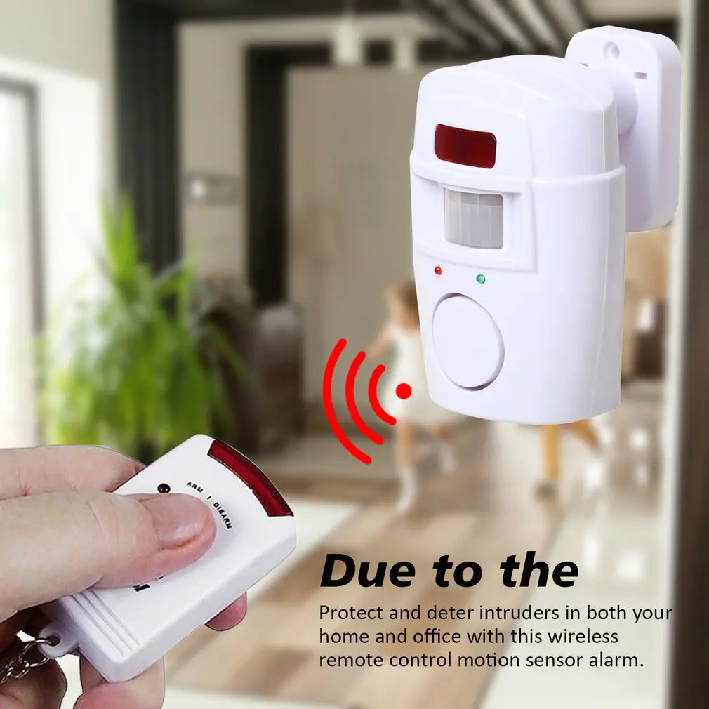 Wireless Motion Sensor Alarm with Remote Control