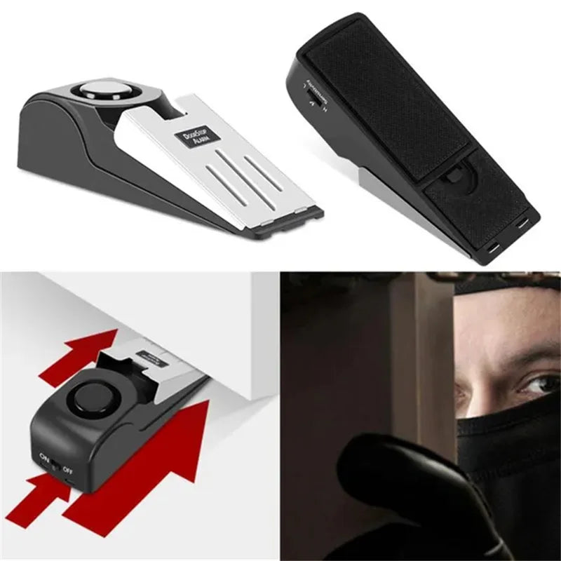 Portable Door Stop Alarm — 120dB Anti-Theft Wedge