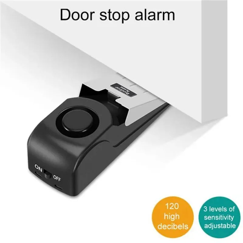 Portable Door Stop Alarm — 120dB Anti-Theft Wedge