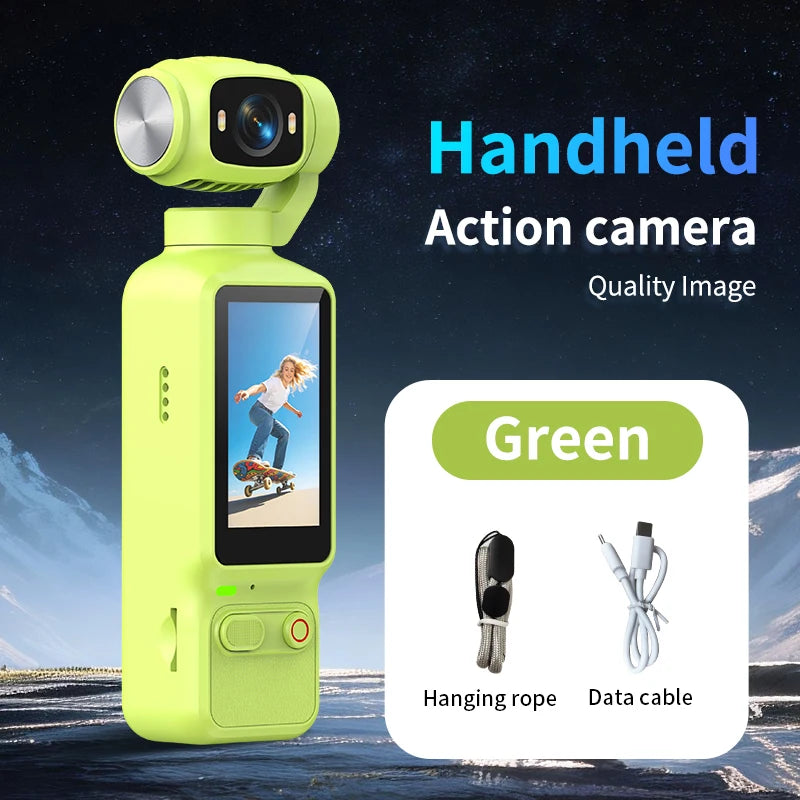 4K Action Camera with Flexible 90°/180° Rotation Lens