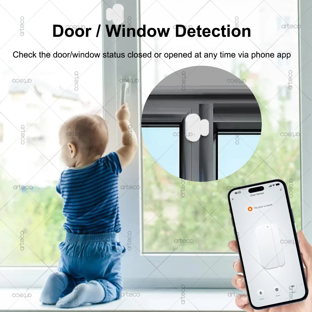 Zigbee Smart Door & Window Sensor — Alexa Compatible