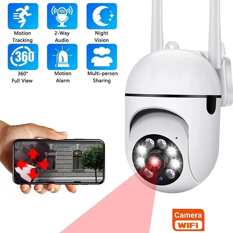 A7 Wireless Security Camera – 360° 1080P HD, Night Vision & Two-Way Audio