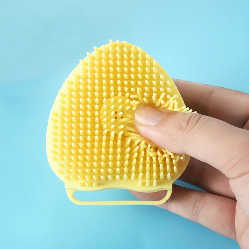 2-in-1 Silicone Pet Bath Brush with Shampoo Dispenser
