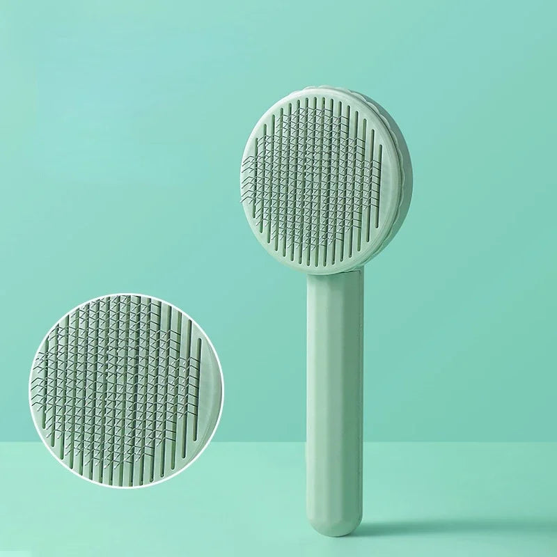 Self-Cleaning Deshedding Brush for Cats & Dogs