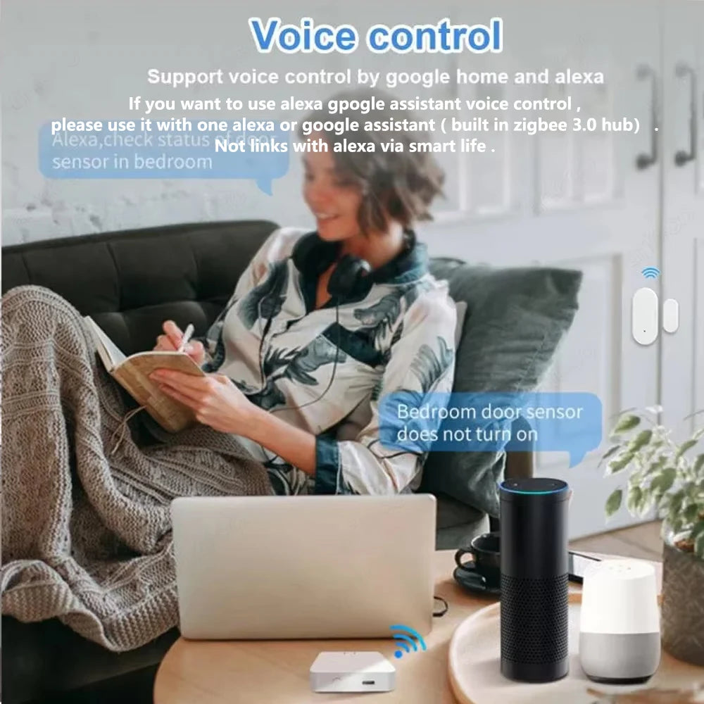 Zigbee Smart Door & Window Sensor — Alexa Compatible